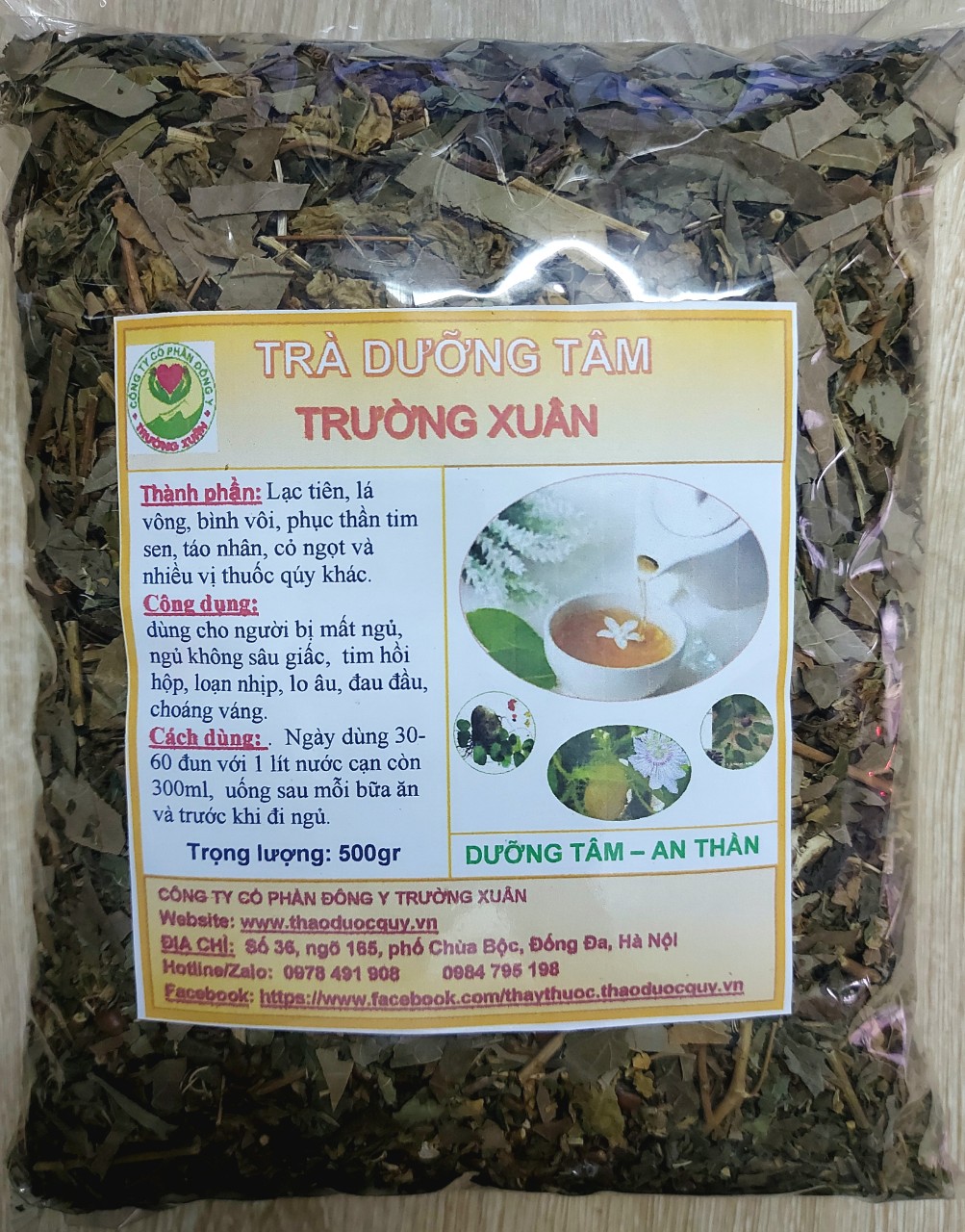 trà dưỡng tâm an thần trị mất ngủ